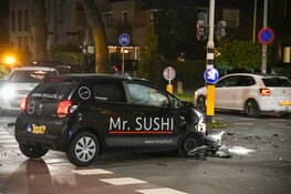 Maaltijdbezorgers met elkaar in botsing