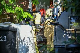 Brand door wasmachine in woning in Hilversum