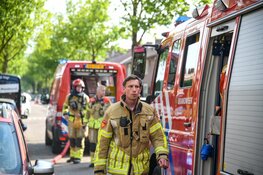 Brand door wasmachine in woning in Hilversum