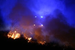 Brand aan de rand van Bussumerheide, mogelijk door vuurwerk