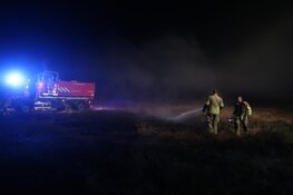 Brand aan de rand van Bussumerheide, mogelijk door vuurwerk