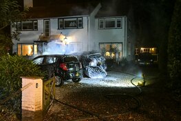 Twee auto's door brand verwoest in Laren