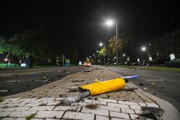 Politieauto, op weg naar melding, betrokken bij aanrijding