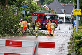 Naarderstraat in Laren in twee richtingen afgesloten na stormschade