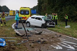 Ravage na eenzijdig ongeval bij Eemnes