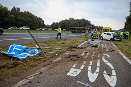 Ravage na eenzijdig ongeval bij Eemnes