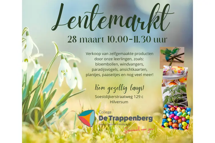 Lentemarkt bij College De Trappenberg in Hilversum