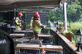 Gasbrander in brand bij restaurant in Blaricum