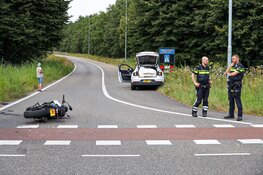 Ongeluk op oprit A1 bij Naarden: motorrijder naar ziekenhuis