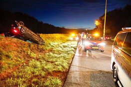 Automobilist onder invloed crasht op afrit A27