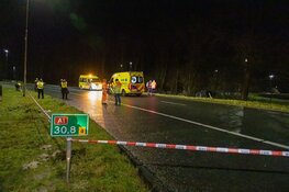 Ernstig eenzijdig ongeval op afrit A1 bij Baarn
