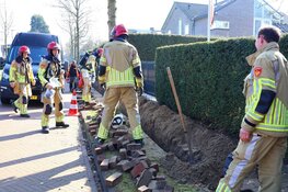 Klein gaslek tijdens graafwerkzaamheden in Laren