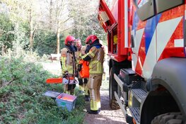 Brandje in bosrijk gebied Blaricum