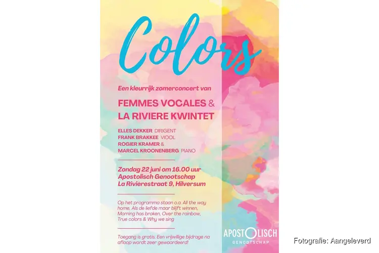 ‘Colors’, een kleurrijk zomerconcert in Hilversum