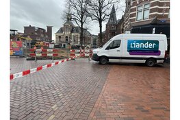 Plein afgesloten na gaslekkage tijdens werkzaamheden in Hilversum