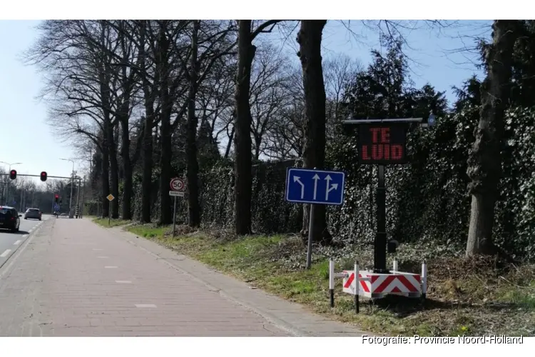 Geluidsdisplay N525 bij Laren blijft langer staan en wordt verplaatst