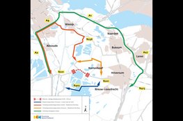 Nieuw asfalt op fietspaden N403 bij Loosdrecht en N201 bij Kortenhoef