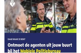 Vanaf 8 juli pilot mobiele politiebureau in Gooi- en Vechtstreek