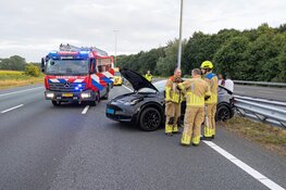 Ongeluk tussen twee auto’s op de A1 bij Naarden door spookrijder