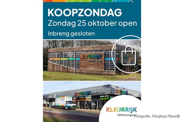 Extra kringloopplezier op zondag 25 oktober bij Kringloop Kleurrijk