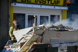 Bouwcontainer in brand