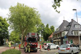 Freesmachine zorgt voor gevaarlijke situatie in Bussum