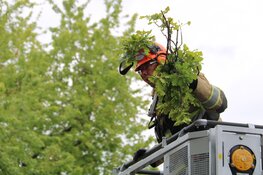 Freesmachine zorgt voor gevaarlijke situatie in Bussum