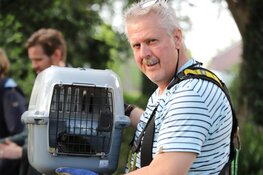 Papegaai Zazu na dag uit boom gered