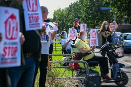 Demonstratie tegen huurverhoging in Hilversum