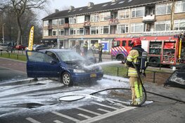 Auto in brand op de Stephensonlaan in Hilversum